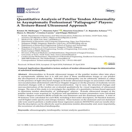 Quantitative Analysis of Patellar Tendon Abnormality in Asymptomatic Professi...