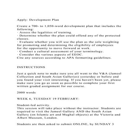 Apply Development PlanCreate a 700- to 1,050-word development.docx