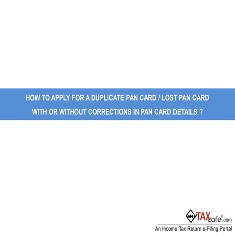 Pan card correction | PDF