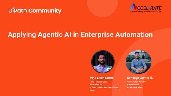 Applying Agentic AI in Enterprise Automation