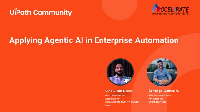 Applying Agentic AI in Enterprise Automation