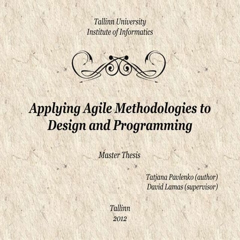 Master thesis presentation