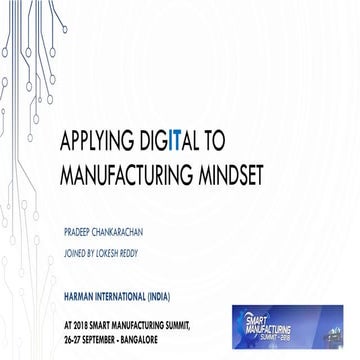 Applying Digital to Manufacturing Mindset