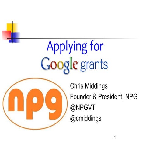 Applying for a Google Ad Grant