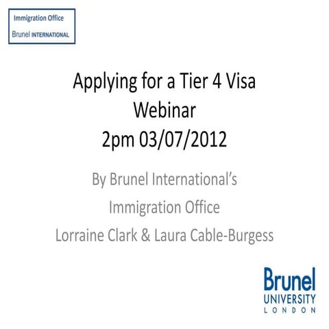 Applying for a Tier 4 Student Visa