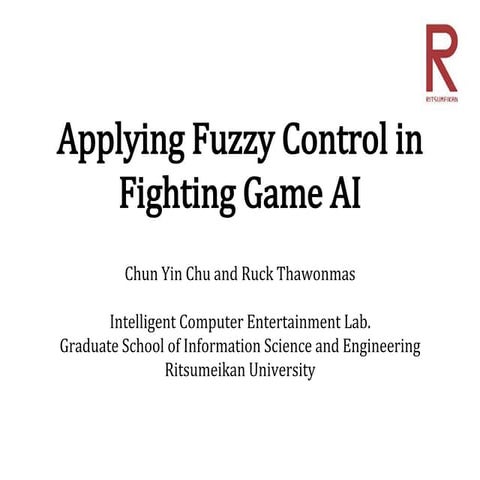 Applying fuzzy control in fighting game ai