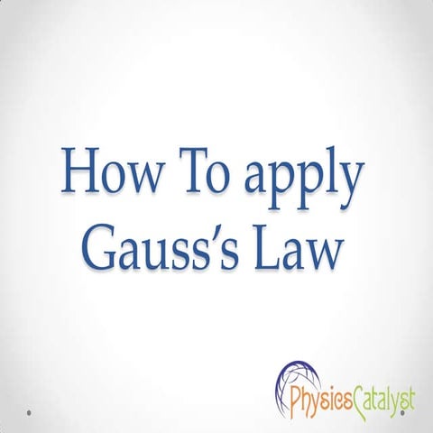 How can you apply Gauss's Law