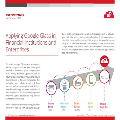 Applying google glass to enterprises