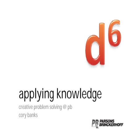 Applying Knowledge   Cory Banks