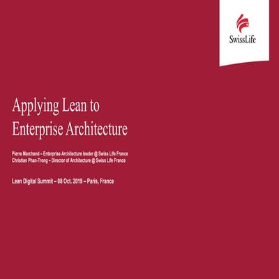 Can Lean help improve the Architecture Maturity of an entire Organization?