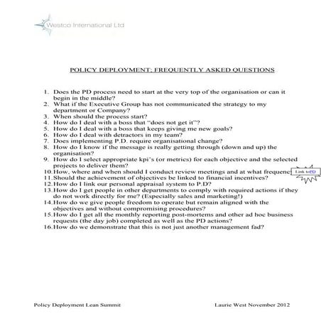 Applying Policy Deployment