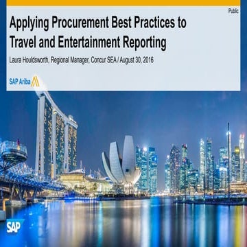 Applying Procurement Best Practices to Travel and Entertainment Reporting
