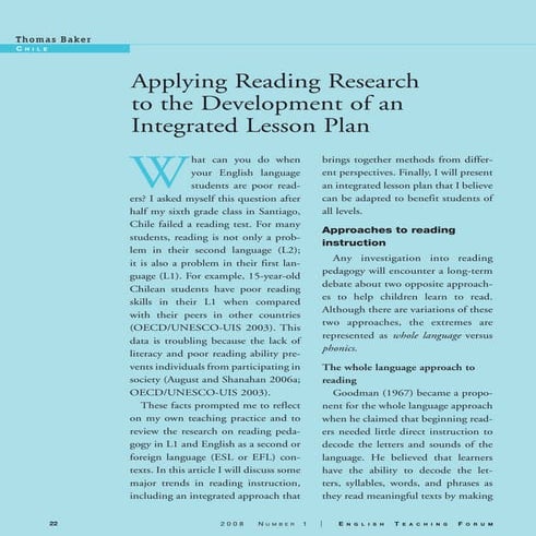 Applying reading research