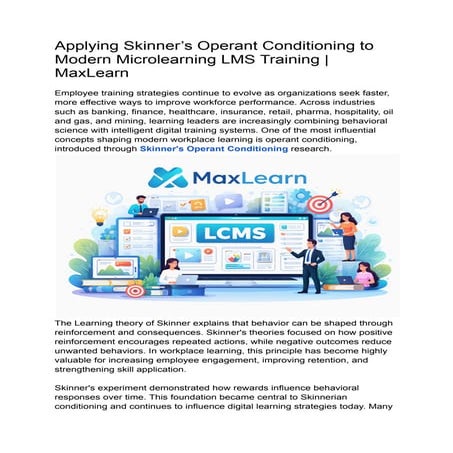 Applying Skinner’s Operant Conditioning to Enhance Modern Microlearning ...