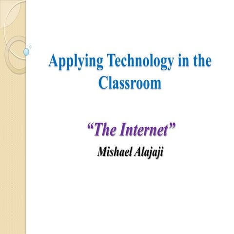 Applying technology in the classroom