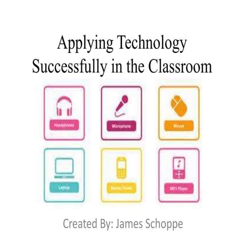 Applying technology successfully in the classroom