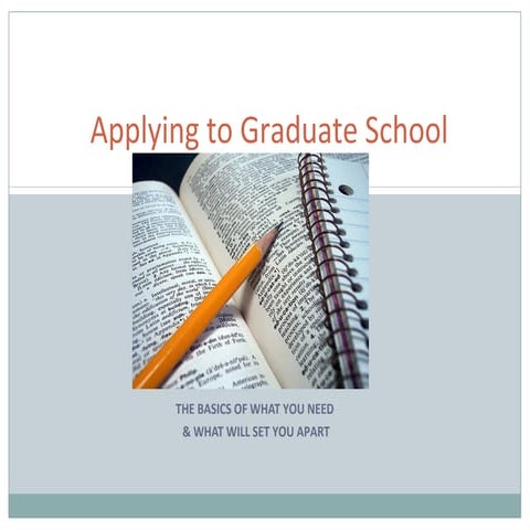 Applying to graduate school