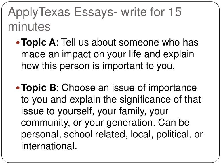 11/1/12 Applytexas essays, college terms