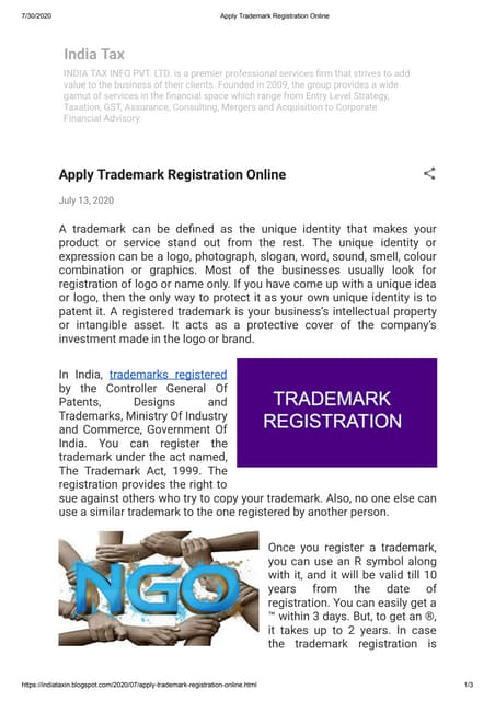 Stunning Trademark Registration Online image