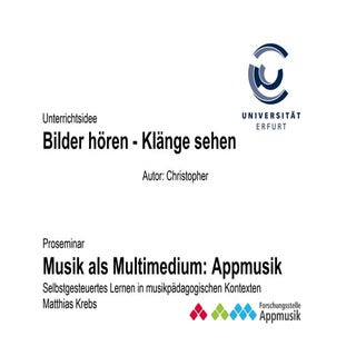 Appmusik Unterrichtsidee:Bilder hör...