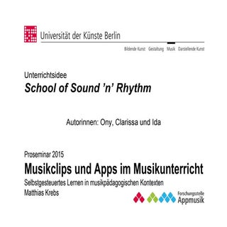 Appmusik Unterrichtsidee: School Of...
