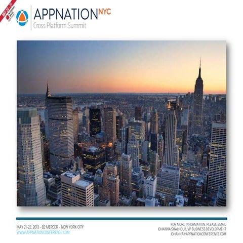 Appnation Cross Platform Summit NYC 2013 Sponsorship Guide