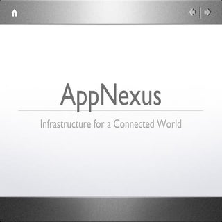 AppNexus' First Pitch Deck