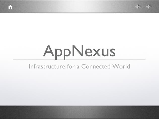 AppNexus' First Pitch Deck