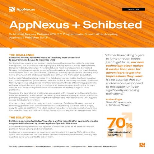  AppNexus + Schibsted Case study