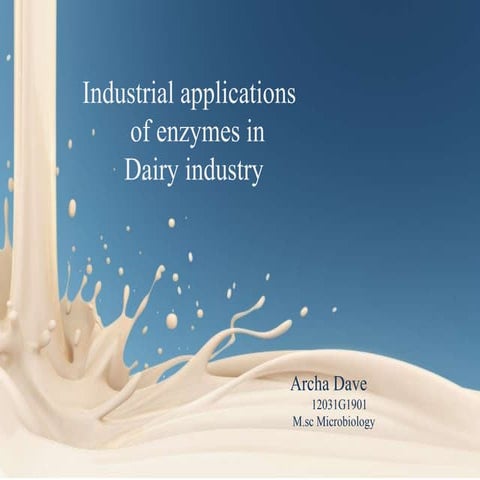 App of enzymes in dairy industry