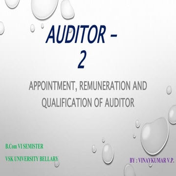 Appointment of auditor