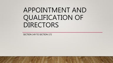 Appointment and qualification of directors