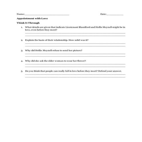 Appointment with love