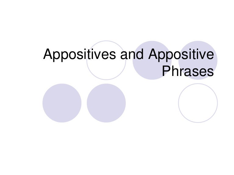 what is an appositive