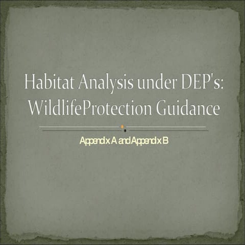 AMWS Habitat Analysis Workshop~ Appendix A/B and Cover Map Synthesis