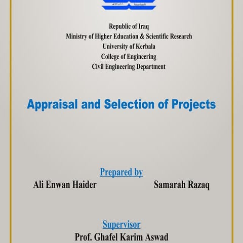 Appraisal and Selection of Projects6522622.pptx