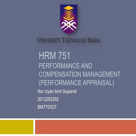 Chapter 5: Performance Appraisal