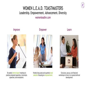 Women L.E.A.D. Toastmasters Appreciation event