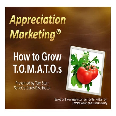 Appreciation marketing how to grow tomat os tom starr february 5, 2011