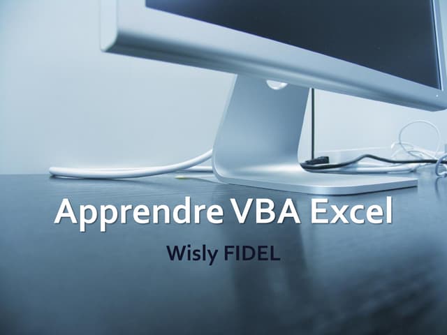 Apprendre vba excel(1)