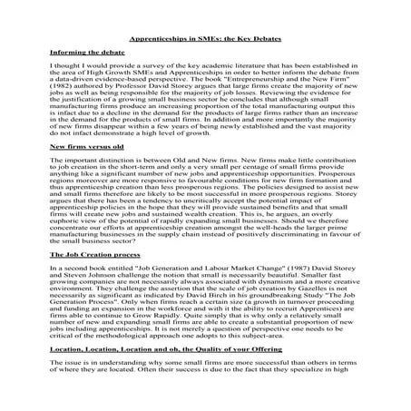 Apprenticeships in sm es   the key debates