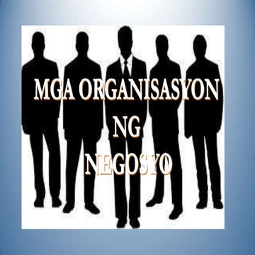 Mga Organisasyon ng Negosyo | PDF