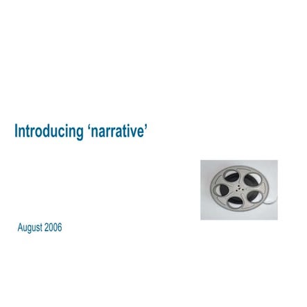 Approaches to narrative theory