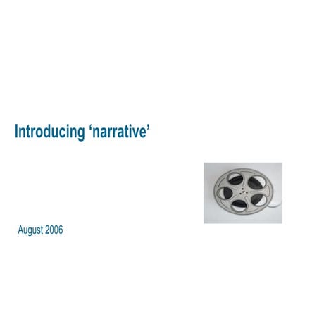 Approaches To Narrative Theory