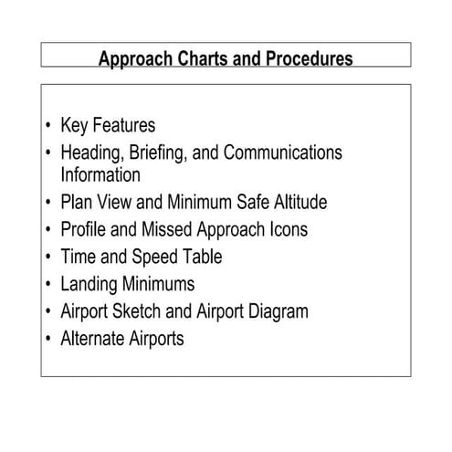 Approaches plates and approach charts explanations