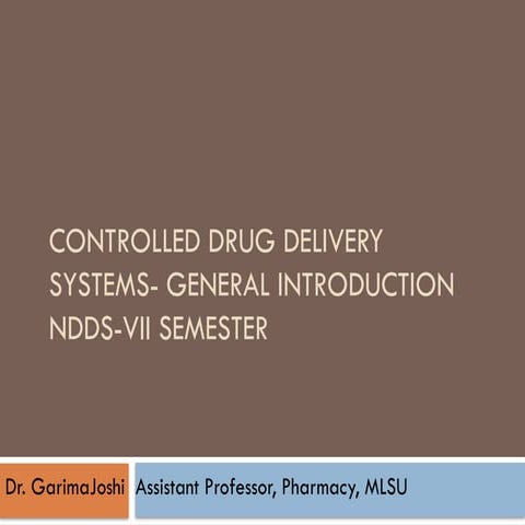 Controlled drug delivery system | PPTX