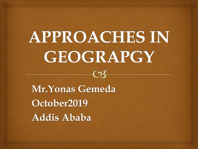 Research in geography | PPTX