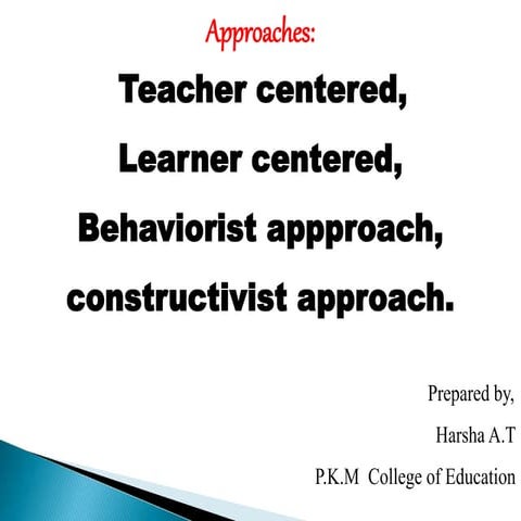 Approaches in learning