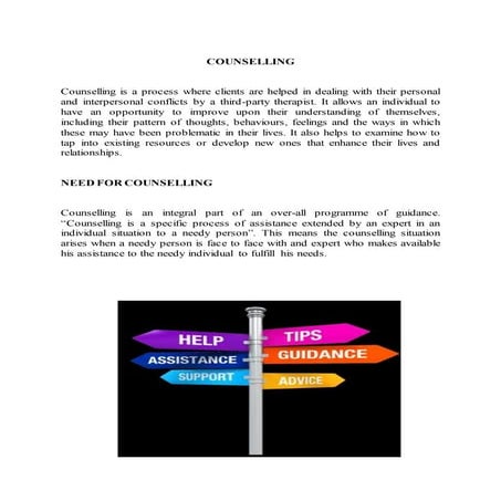 Approaches of counselling