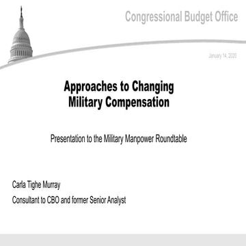Approaches to Changing Military Compensation